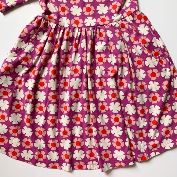 Hanna Andersson Girl Print Super Soft Skater Dress 6-7 years VGUC - Picture 3 of 7